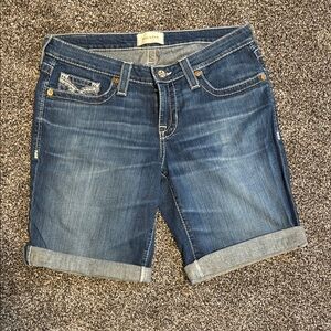 Big Star Blue Bermudas with Cuffed Hem